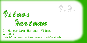 vilmos hartman business card